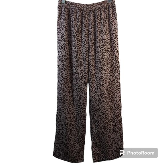 Banana Republic Women Pajama Bottom Pink Leopard Size Small - Picture 2 of 8
